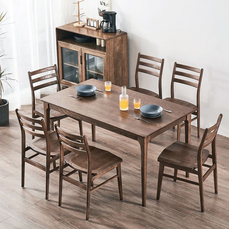 Rectangle Dining Site Table Simplicity Style Solid Wood Table with 4-foot