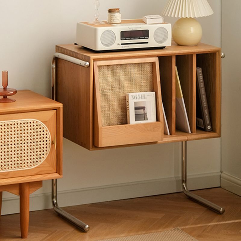 Glam Style Wood Standard Bookcase 25"L Vertical Closed Back Bookshelf