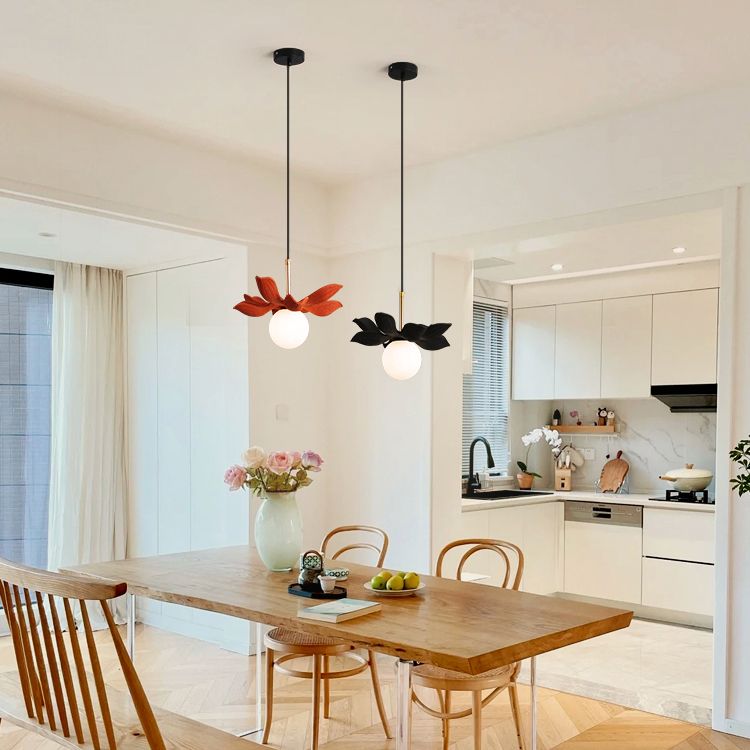 Forme unique suspendue Light Modern Style Metal 1 Light Prowing Lampe pour salle à manger