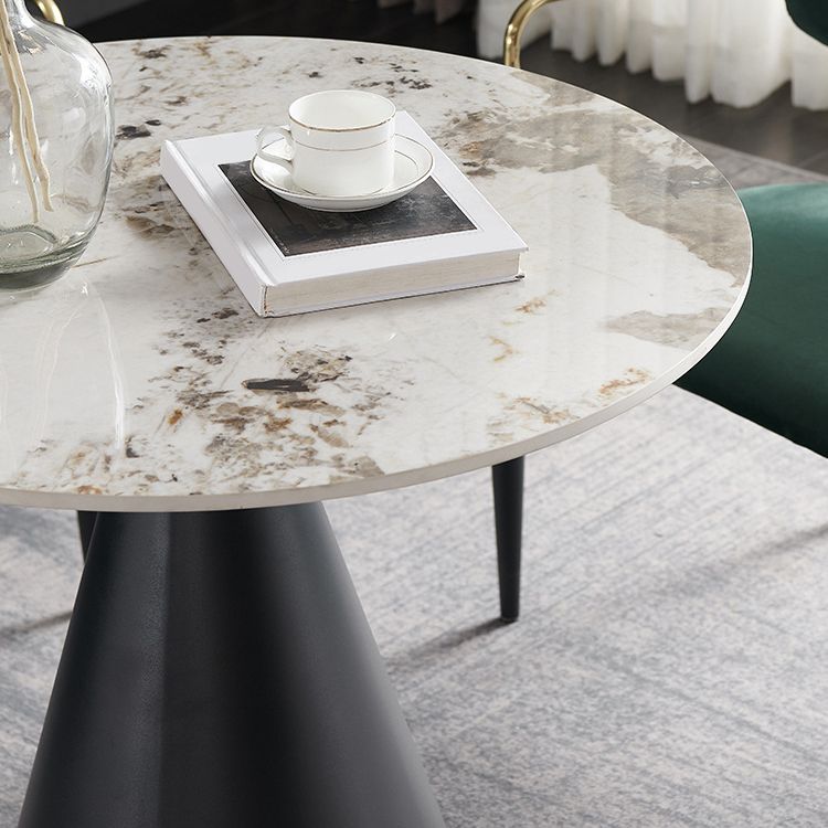 Glam Round Sintered Stone Dining Table Set 1/2/3/4 Pieces Dining Set for Home Use