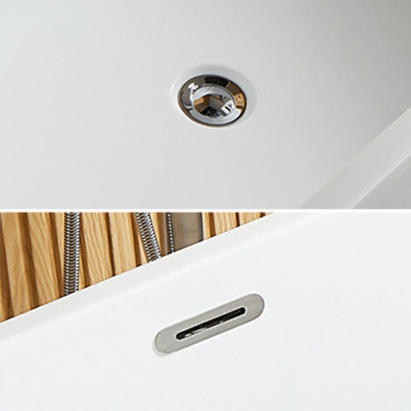 Modern Single Slipper Bathtub Acrylic with Center-Front Drain Tub