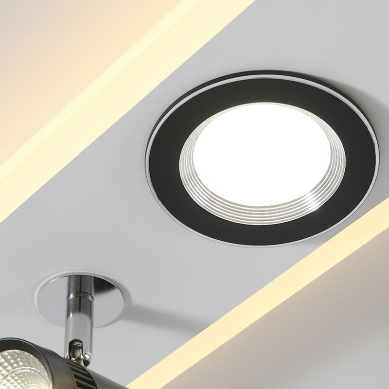 Plafonnier LED sur Rail en forme d'ellipse, montage encastré en fer, Style moderne et Simple, pour allée de salon