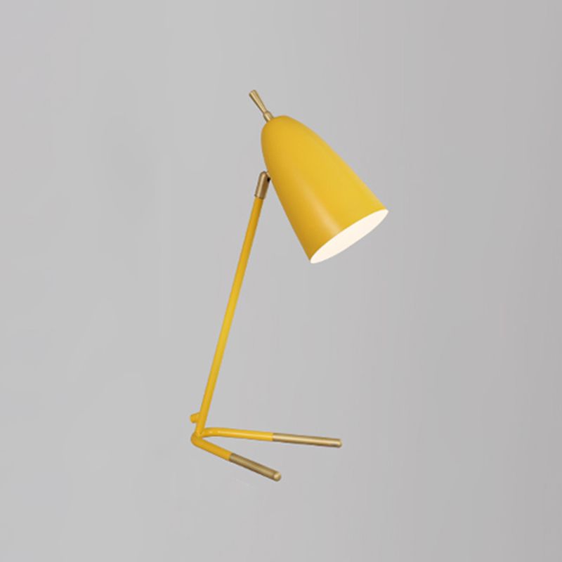 Modern Style Cone Night Table Lamp Metal 1 Light Nightstand Lamp