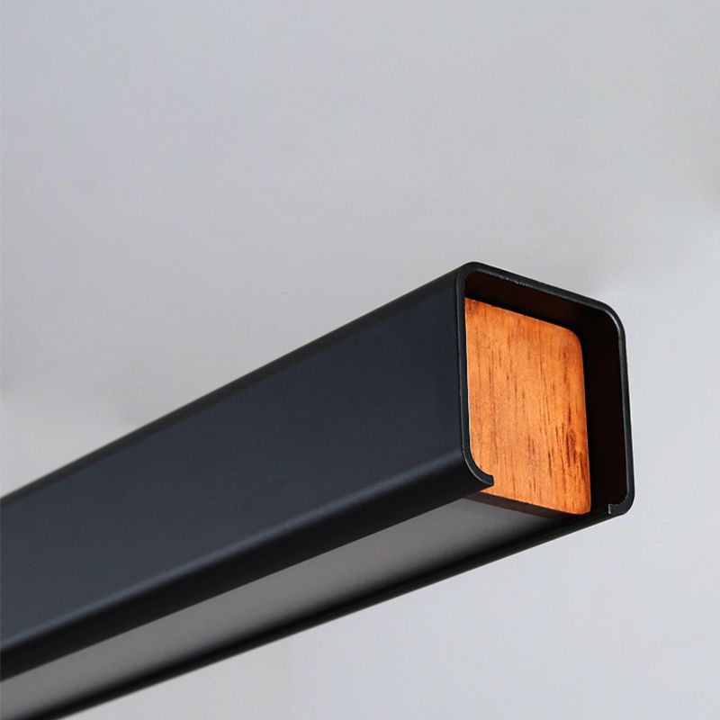 Modern LED Island Chandelier Lights Office Minimalism Linear Island Lighting