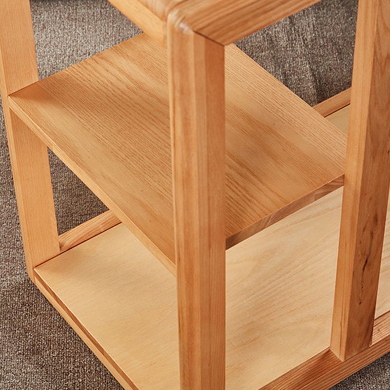 Modern Solid Wood End Table Rectangular Corner Table for Living Room