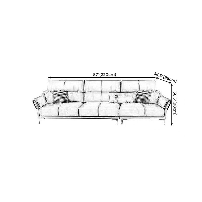 Faux leather High Back Square Arm Sofa and Sectional with Stain-Resistant