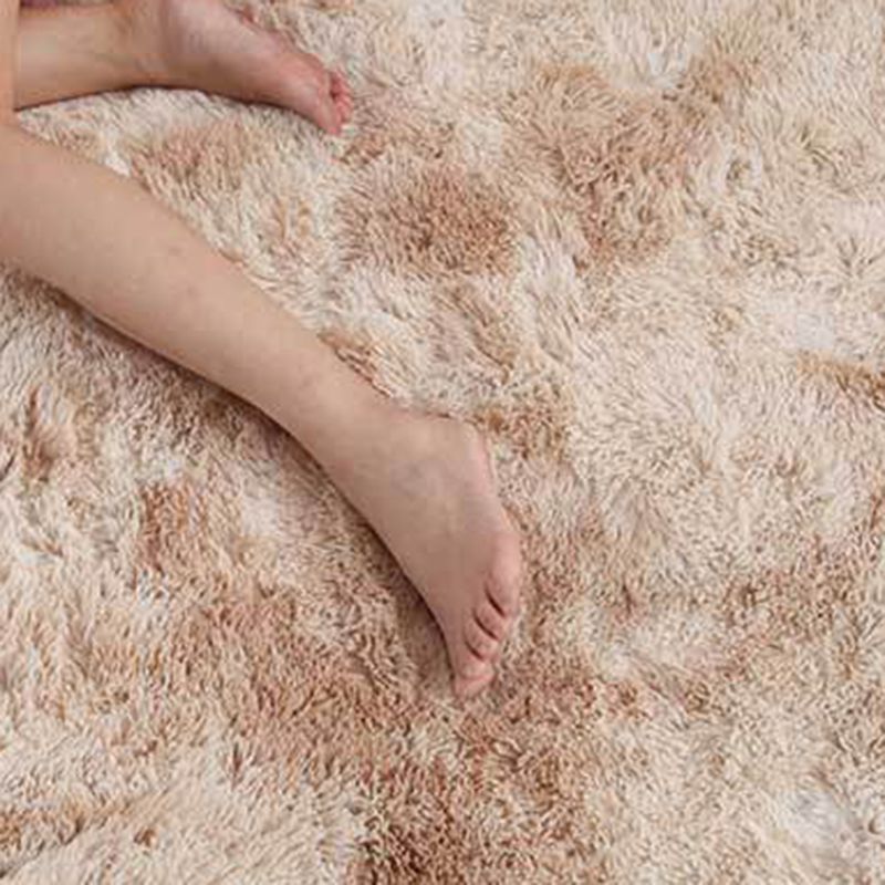 Modern Plain Carpet Living Room Rug Polyester Stain Resistant Shag Rug