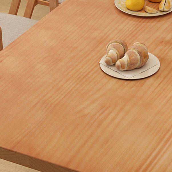 Fixed Modern Dinette Set 1/7 Pcs Brown Solid Wood Furniture for Home