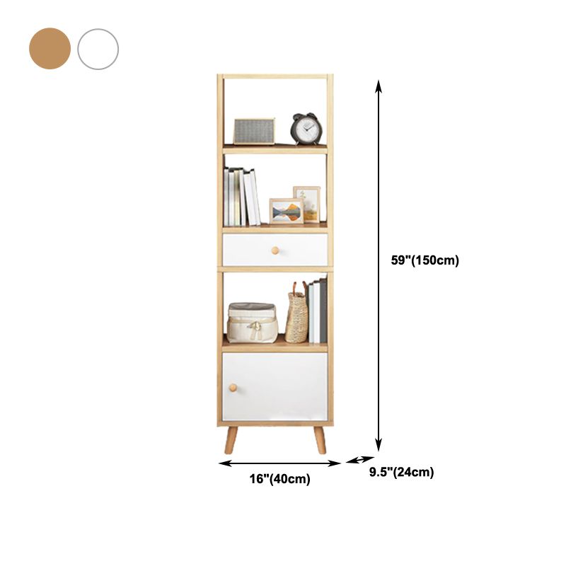 Open Wooden Bookshelf Modern Minimalist Home Corner Bookcase