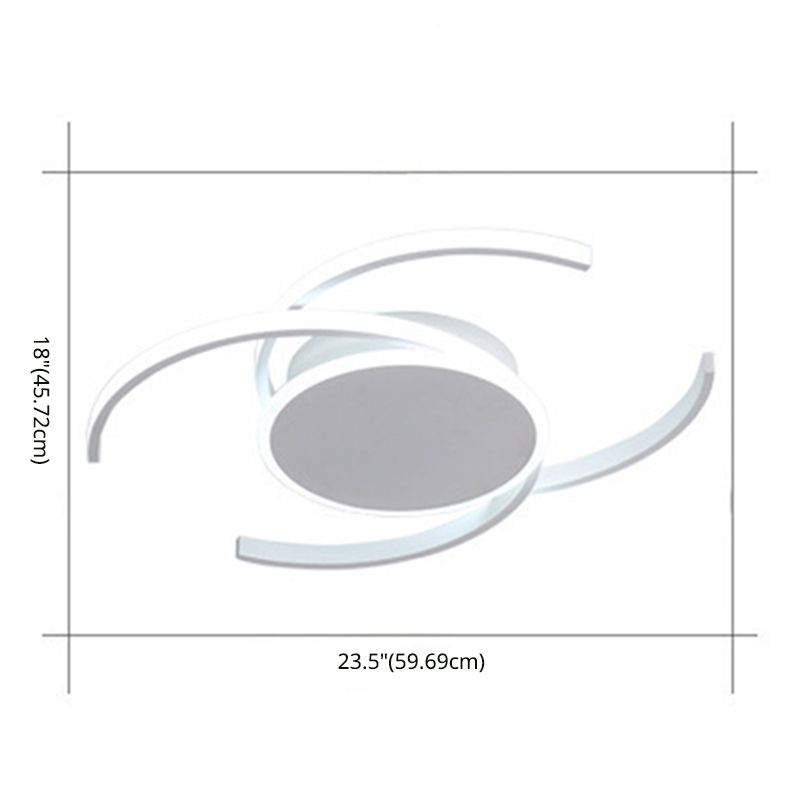 Kreisförmige Semi-Flush-Mount-Licht-Halterung Acryl Moderne Bündig-Halterung Deckenleuchte