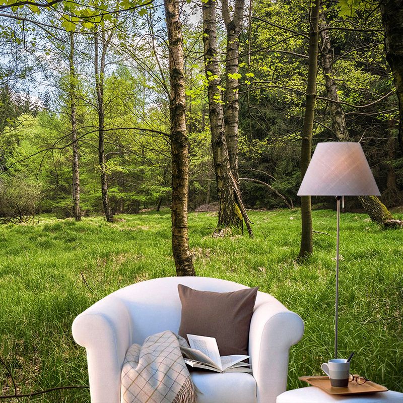 Contemporary Forest Mural Wallpaper Decorative Mildew Resistant Wall Covering