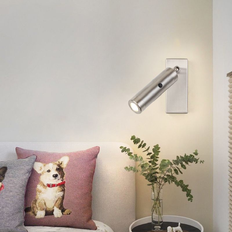 Modernism Single Nickel/Black Wall Mounted Sconce Metal Wall Light for Foyer