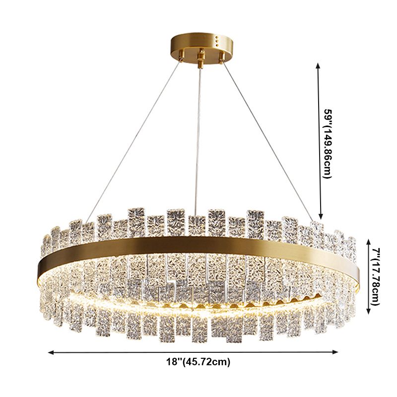 Lichte luxe stijl kroonluchter verlichtingsarmaturen cirkelvormige kristal LED -plafond kroonluchter