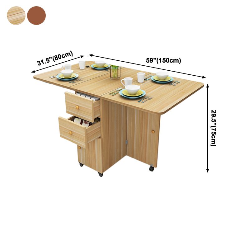 Wood Mid-Century Modern Indoor Table Manufactured Wood Top Table for Dining Room