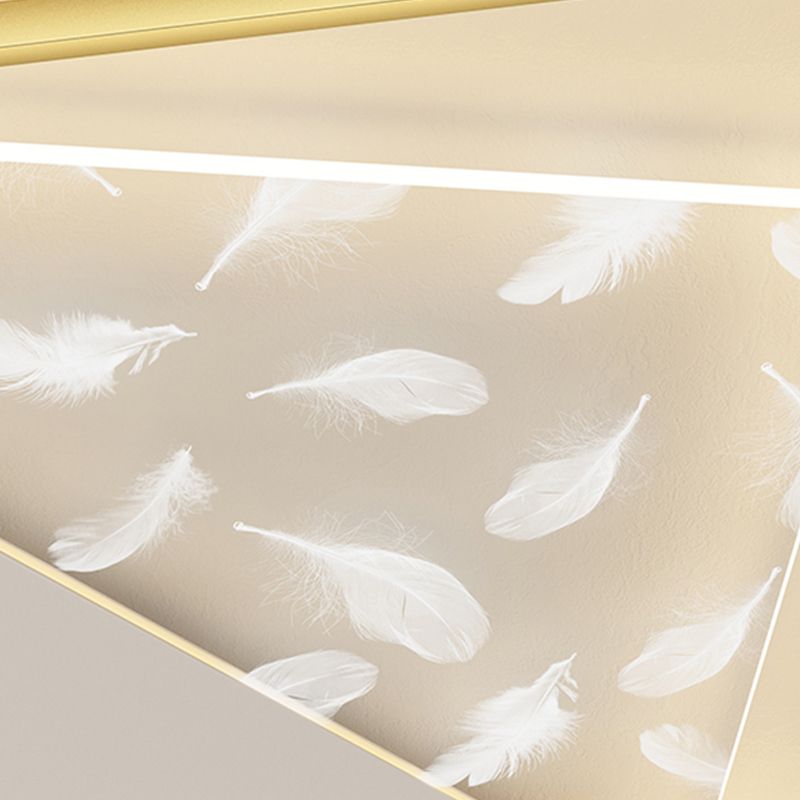 Moderne quadratische Deckenleuchte aus Metall mit 2 Leuchten für das Wohnzimmer