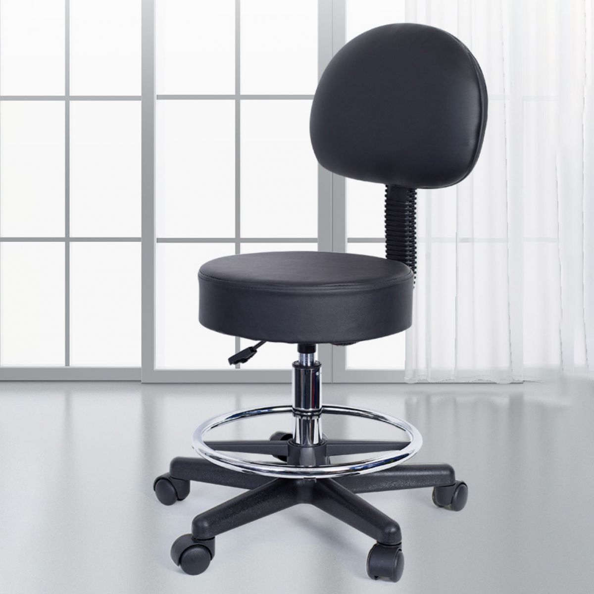 Modern Adjustable Rotatable Counter Stool Steel Kitchen Bar Stool with Cushion