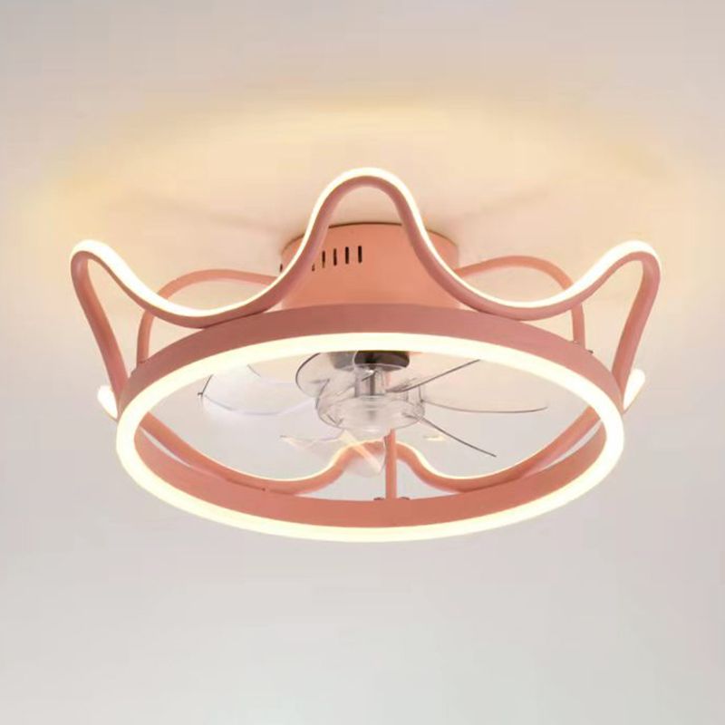 Modern Style Ceiling Fan Lighting Metal 2 Light Ceiling Fan Lamp for Bedroom