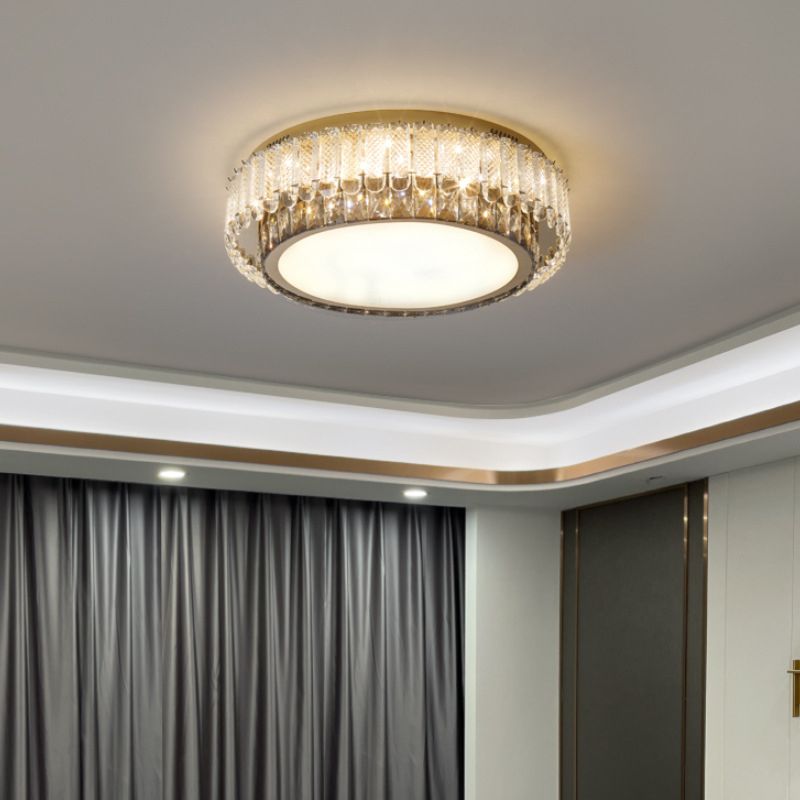 Crystal Modern Style Design Flush Mount Lighting LED Light Fixture for Living Room