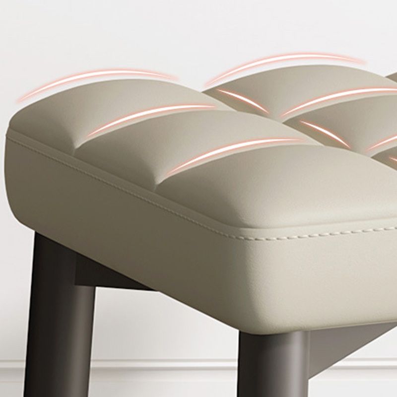 White Modern Standard Leather Solid Color Water Resistant Indoor Standard