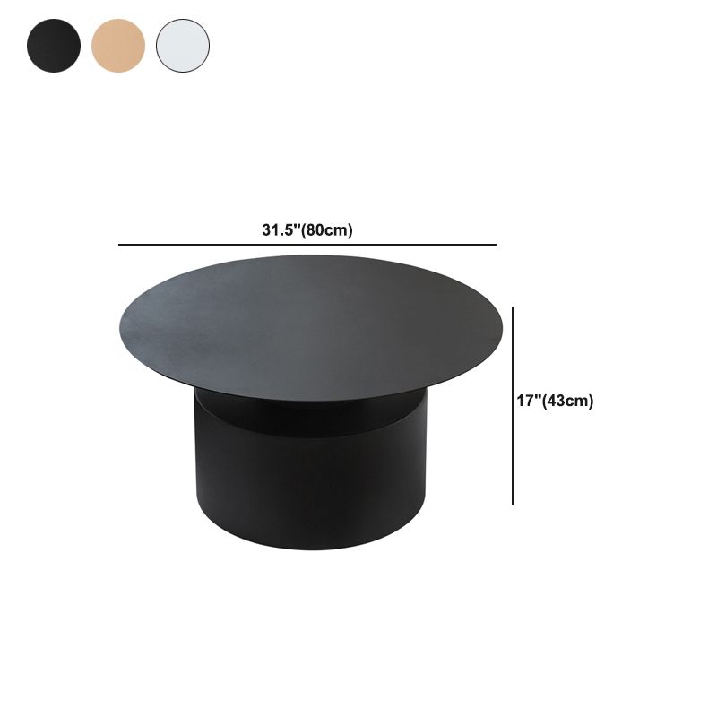 Round Pedestal Base Metal Table Frame Mid-century Modern Style Coffee Table