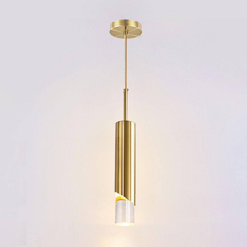 1 iluminación de colgante de cilindro ligero luces de techo acrílico modernas para restaurante