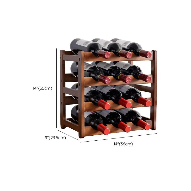 Modern Countertop Wine Rack Solid Wood Wine Bottle Rack for Living Room