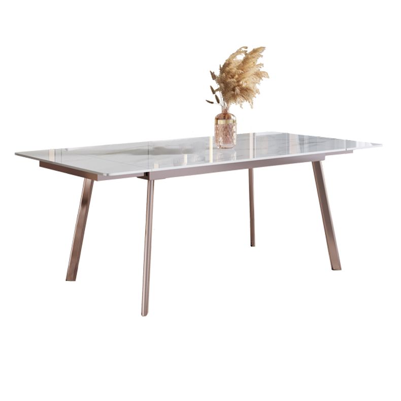 Luxury 1/4/5/7 Pieces Extendable Dining Set Sintered Stone Rectangle Dining Table Set