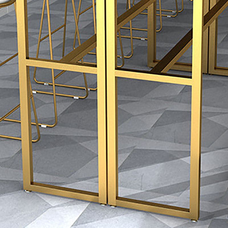 Glam Style Faux Marble Bar Counter Table Rectangle Bar Counter Table for Kitchen