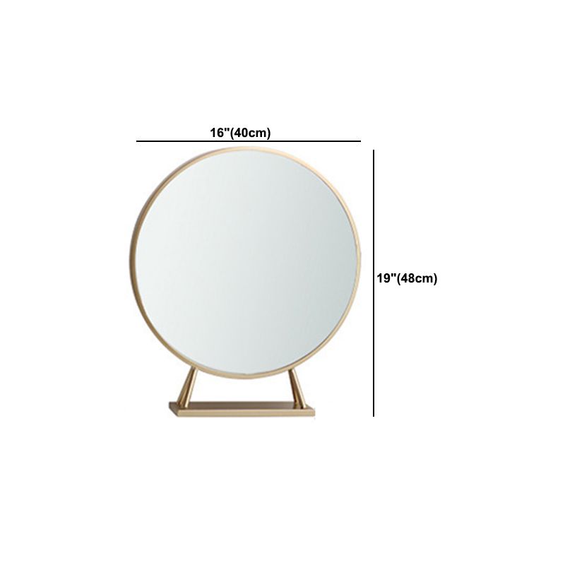 White Gold Makeup Counter with Drawer 15.74" Wide Glam Vanity Tables for Bedroom