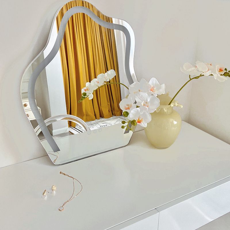 Contemporary Solid Wood With Drawer Lighted Mirror Bedroom Make-up Vanity