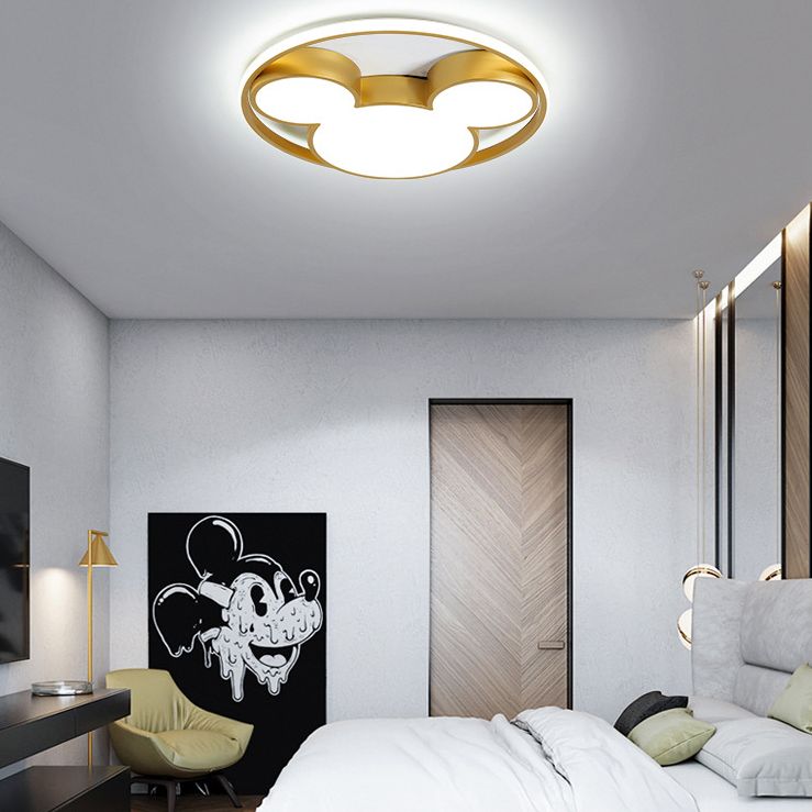 Luces de techo empotradas con forma de ratón, 1 luz, lámpara empotrada de acrílico con dibujos animados