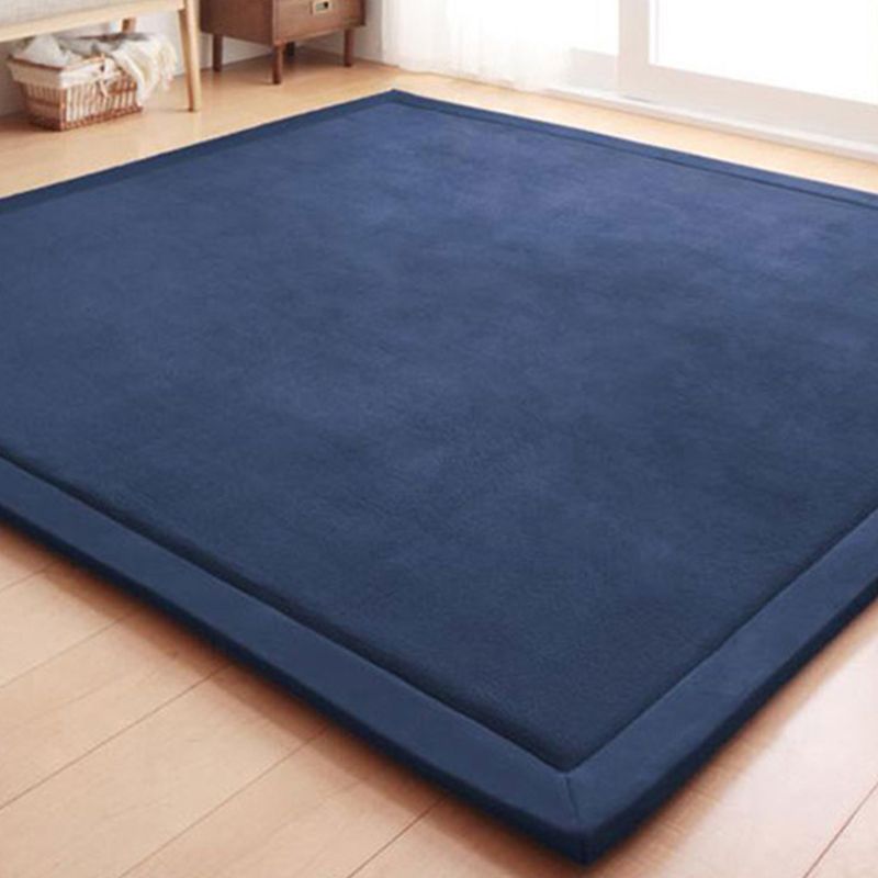 Modern Room Rug Multi Colored Solid Color Area Rug Synthetics Anti-Slip Backing Pet Friendly Area Carpet