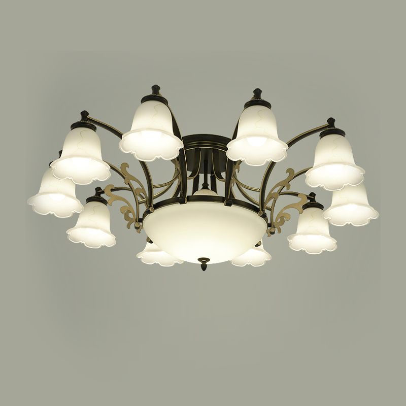 Zeitgenössische Unterputzleuchte, minimalistische Deckenleuchte mit Glasschirm für Schlafzimmer