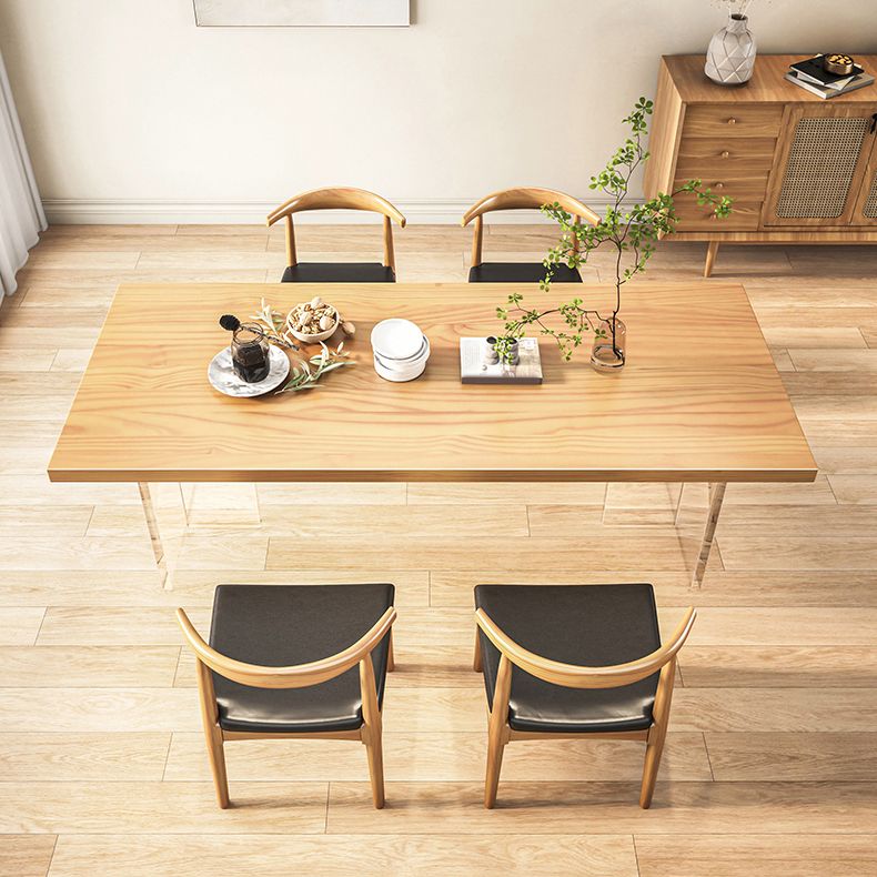 Modern Solid Wood Furniture 1/5/7 Pcs Standard Height Dining Room Table Set for Home Use