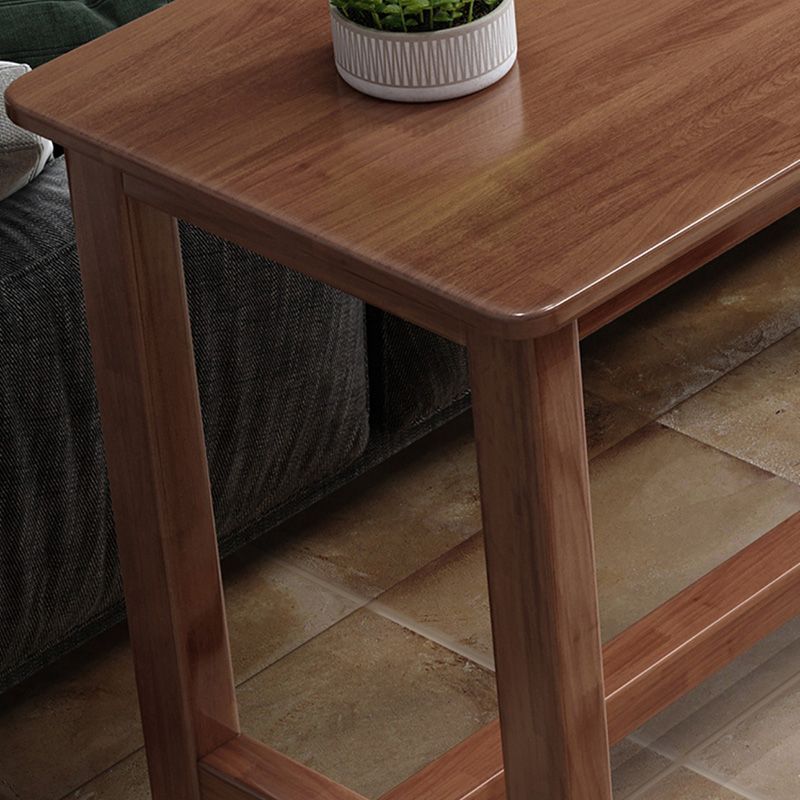 Modern Indoor Bar Dining Table Rectangle Trestle Wood Bar Table