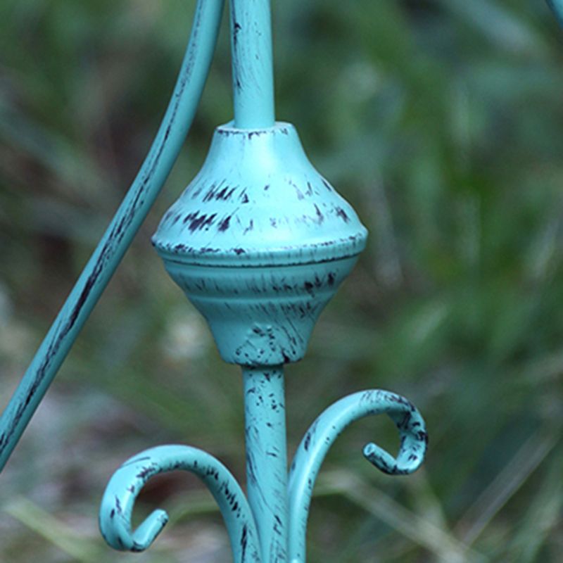 Modern Green Waterproof Courtyard Table Iron Rectangle Outdoor Table