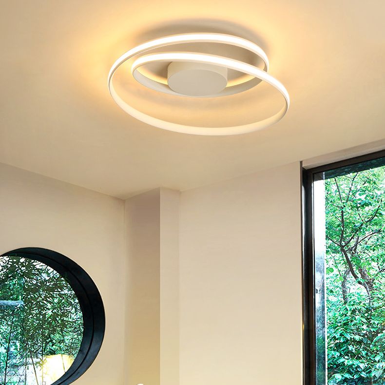 Twist Living Room Ceiling Light Fixture Metal LED Simplicity Close to Ceiling Lighting