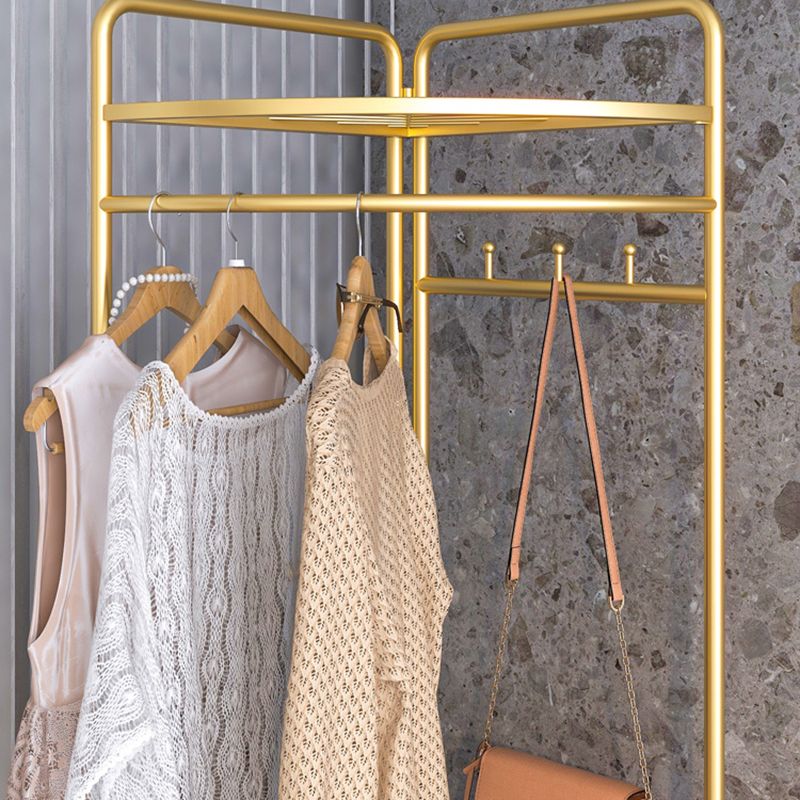 Industrial Hall Stand Shelves and Hanging Rail Metal Coat Hanger