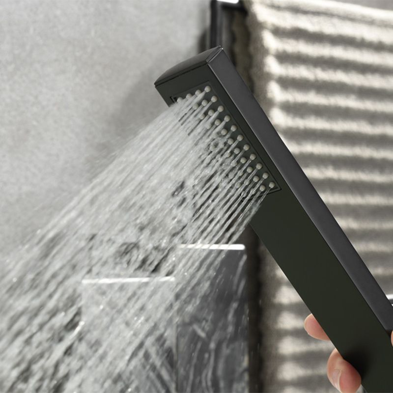 Wall Mounted Metal Tub Filler Low Arc Waterfall Double Handles Tub Faucet Trim