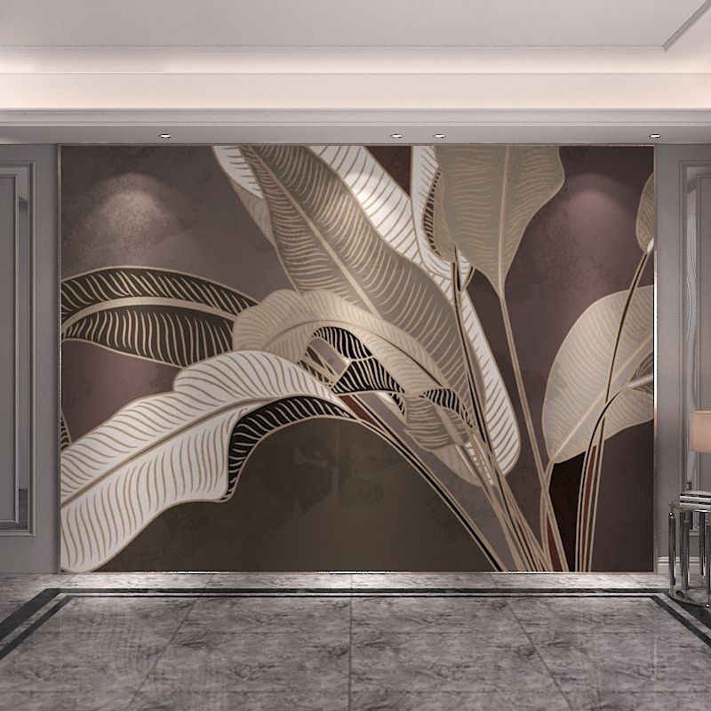 Illustration Style Banana Leaf Mural Extra Large Gallery Wall Decor, Made to Measure
