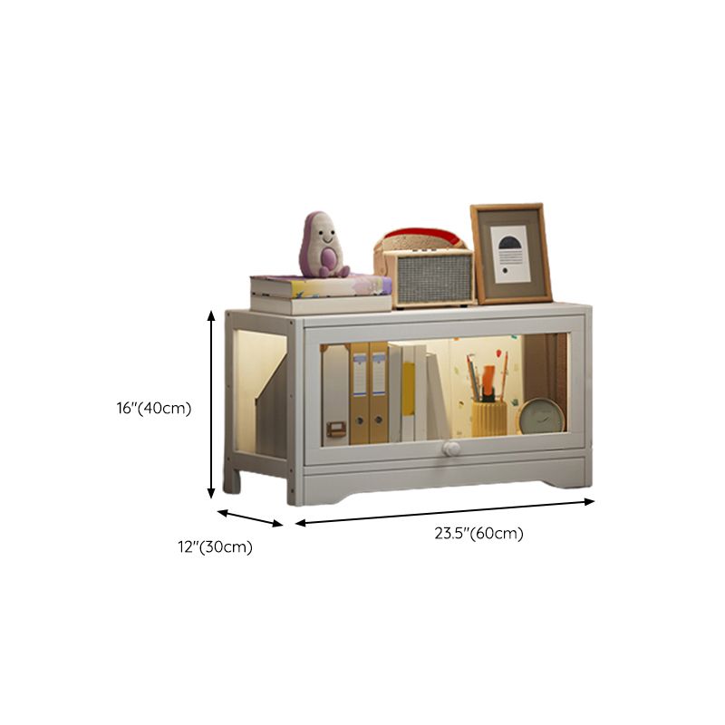 White Bamboo Standard Kids Bookcase Scandinavian Freestanding Bookcase