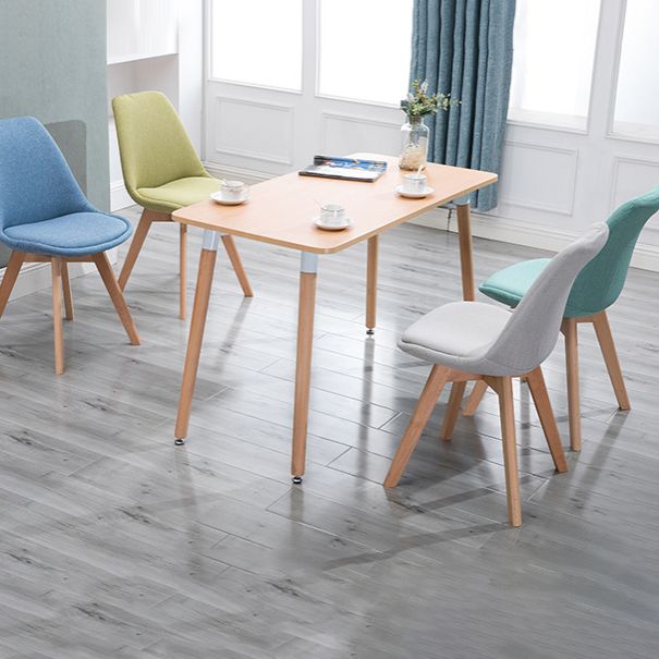 Scandinavian Restaurant Upholstered Side Chair Matte Finish Parsons Dining Chair