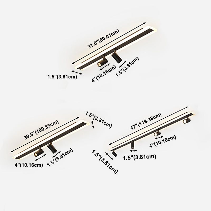 Minimalisme Semi Track Light Armatuur Inbouwplafondlamp voor kledingwinkel