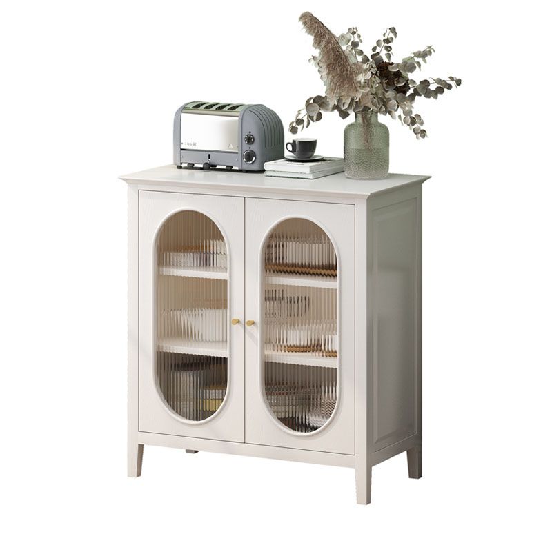 Glam Style Buffet Stand Solid Wood Buffet Sideboard with 2 Doors , 33.46"W