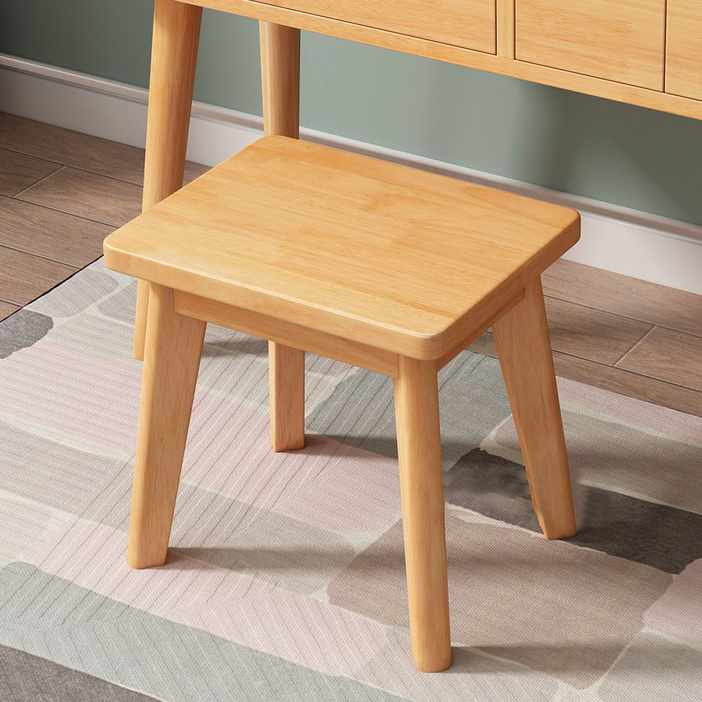 Scandinavian 3-Drawer Solid Wood Flip-top Dressing Vanity Make-up Table