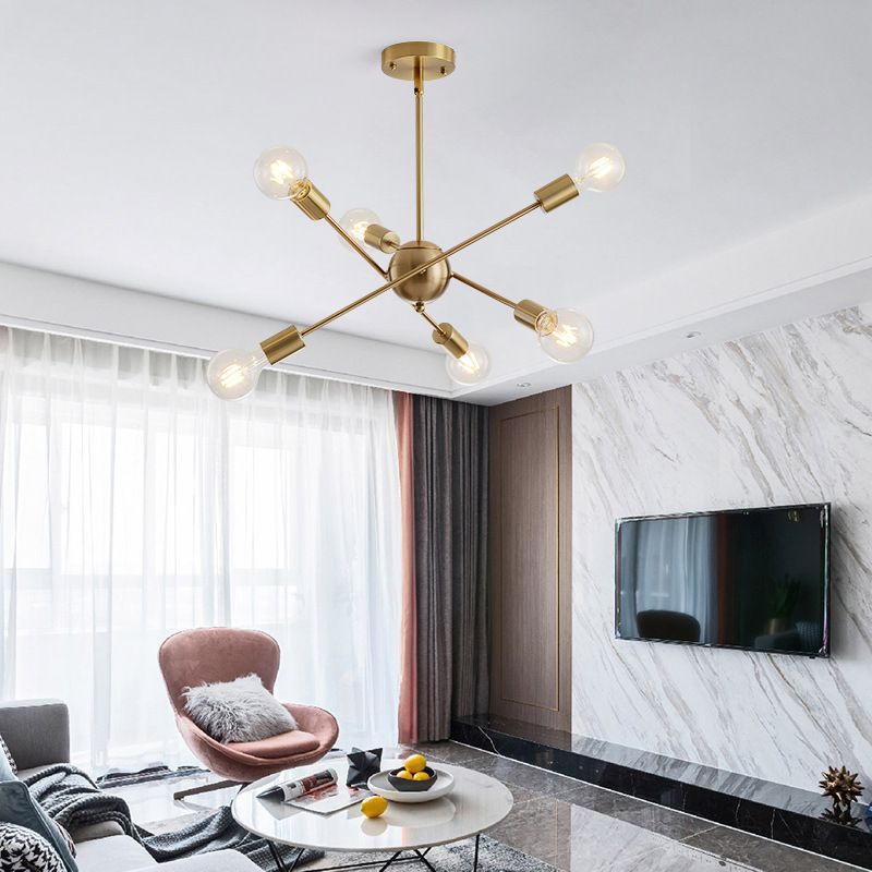 Accesorio colgado de techo accesorio de iluminación de lámpara de metal para remolino en latón en latón