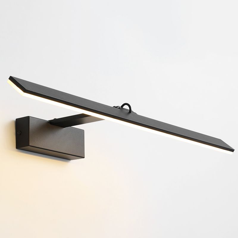 1-Light Black Vanity Light Modern LED Mirror Front Light with Acrylic Shade for Bathroom