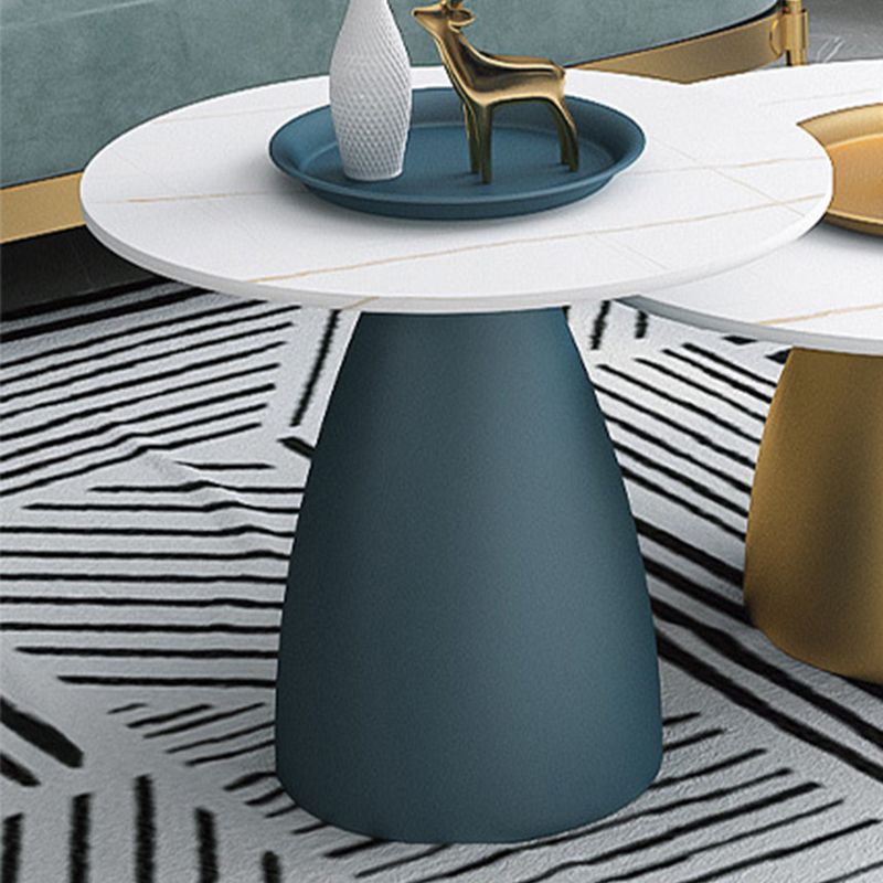 Modern Style Round Metal Table Metal Pedestal Base Coffee Table