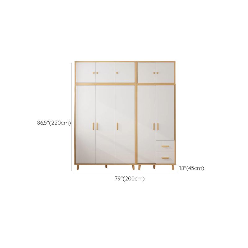 Contemporary Hanging Clothes Rack Solid + Manufactured Wood Kid's Wardrobe