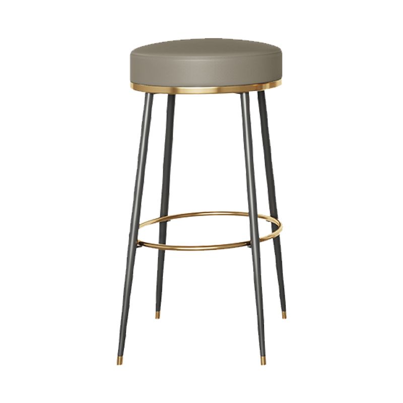 Glam Style Bar Stool Backless Leather Counter Stool for Bristol